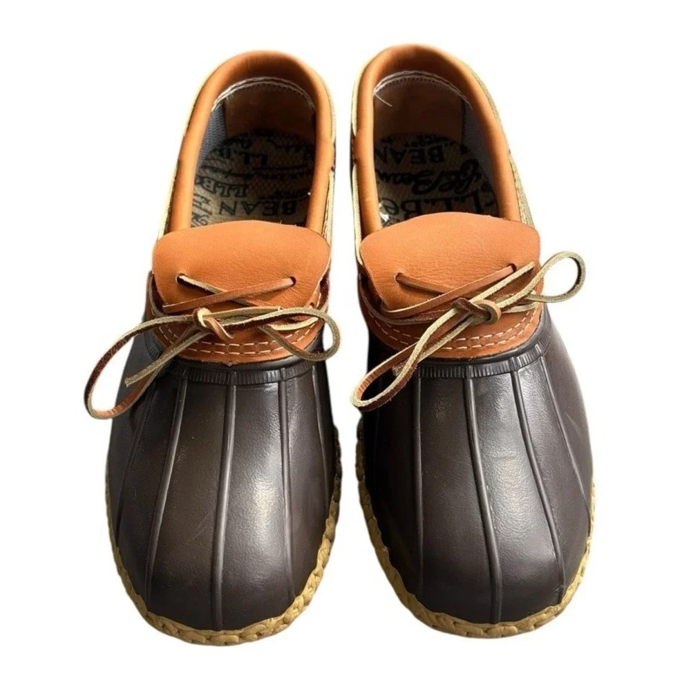 Bean Boots by LL‎ Bean Mens Sz 14 Low Rubber Moccasin Made In USA Outdoor Rain